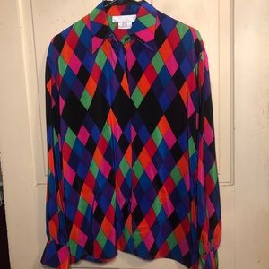 Vintage Multicolored Button Up Shirt